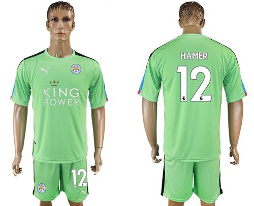 Leicester City #12 Hamer Green Goalkeeper Soccer Club Jersey - Click Image to Close